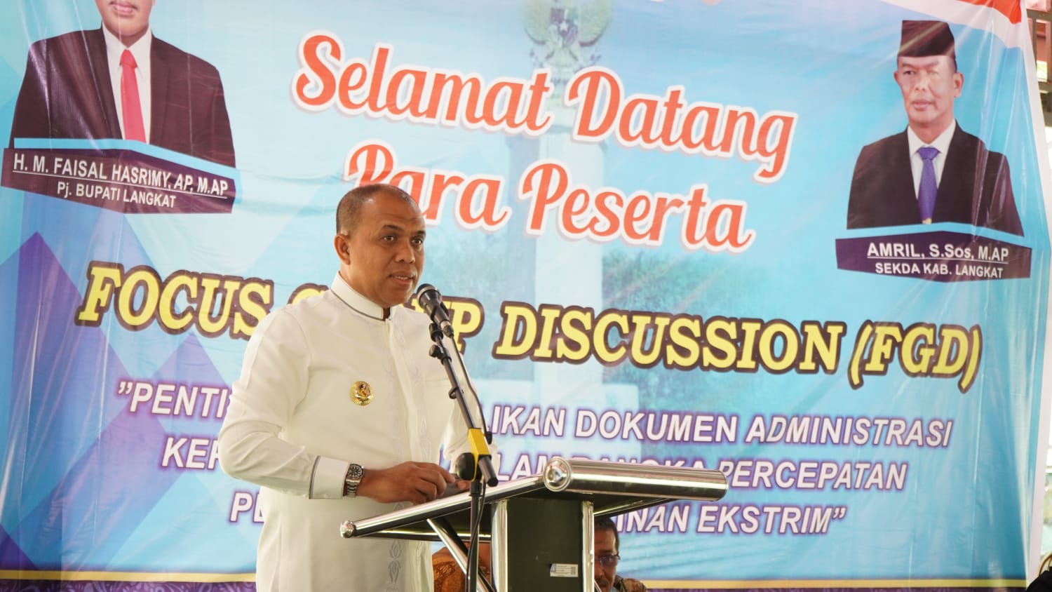 Pj Bupati Langkat Faisal Hasrimy Buka Fgd Dalam Percepatan Penghapusan